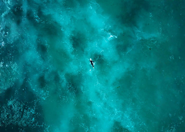 surfer in ocean